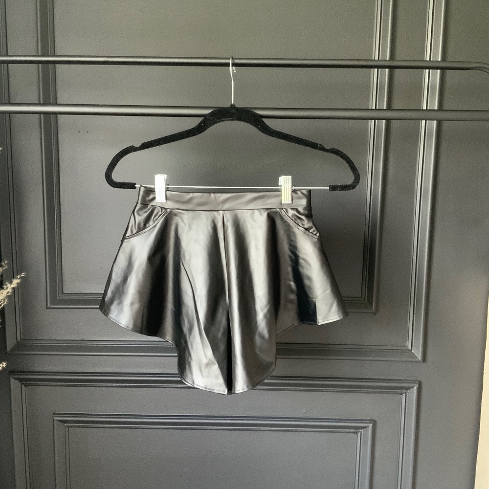 Faux Leather Shorts